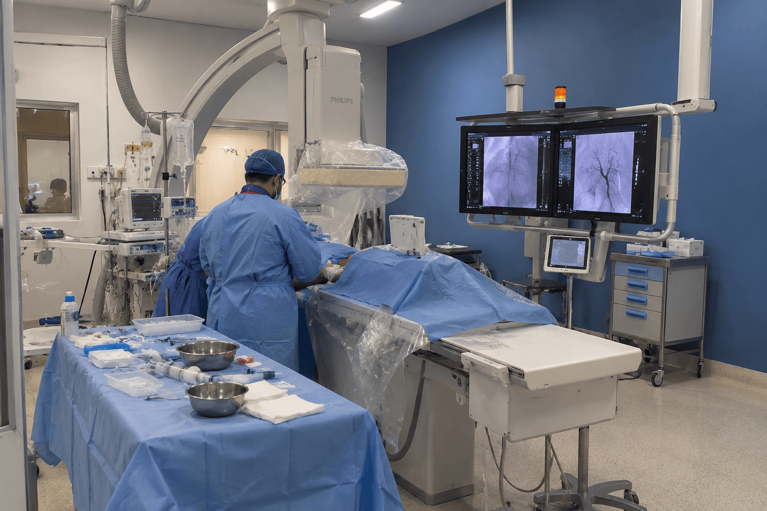 Lecture d'images au centre de radiologie